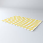 Yellow gingham pattern Rug Gallery Image 3