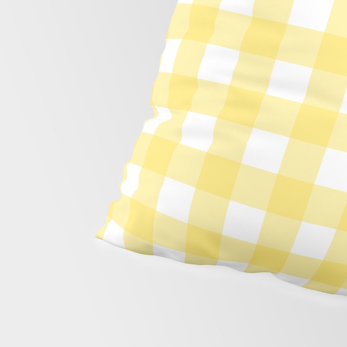 Yellow gingham pattern Pillow Sham Gallery Image 4