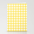Yellow gingham pattern Stationery Card Gallery Image 2