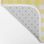 Yellow gingham pattern Bath Mat Gallery Image 2