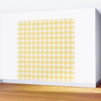 Yellow gingham pattern Wall Mural Gallery Image 2