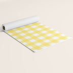 Yellow gingham pattern Yoga Mat Gallery Image 2