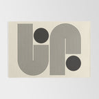 Abstraction_BLACK_LINE_DOT_POP_ART_Minimalism_004D Rug Gallery Image 2