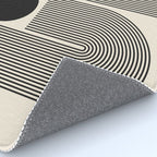 Abstraction_BLACK_LINE_DOT_POP_ART_Minimalism_004D Rug Gallery Image 4