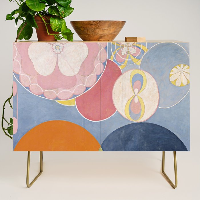 The Ten Biggest No. 2 Childhood By Hilma Af Klint Credenza Gallery Image 1