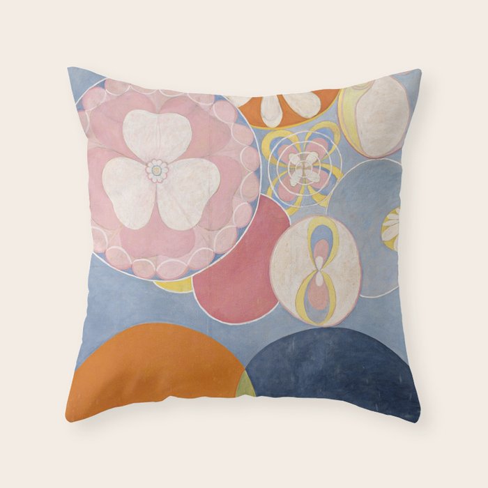 The Ten Biggest No. 2 Childhood By Hilma Af Klint Throw Pillow Gallery Image 1