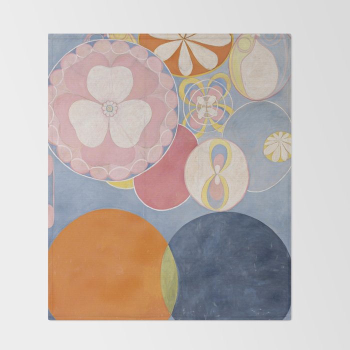 The Ten Biggest No. 2 Childhood By Hilma Af Klint Throw Blanket Gallery Image 2