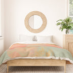 abstract peach sky on mint sea Duvet Cover Gallery Image 3