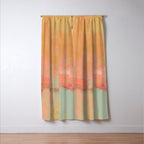 abstract peach sky on mint sea Window Curtain Gallery Image 3