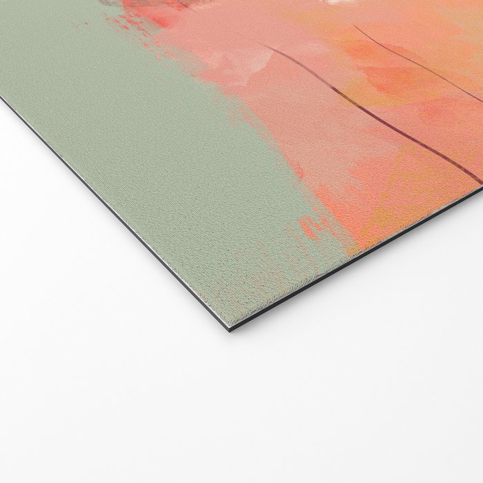 abstract peach sky on mint sea Welcome Mat Gallery Image 2