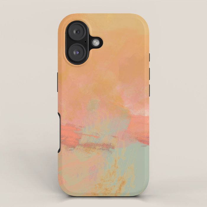 abstract peach sky on mint sea iPhone Case Gallery Image 1