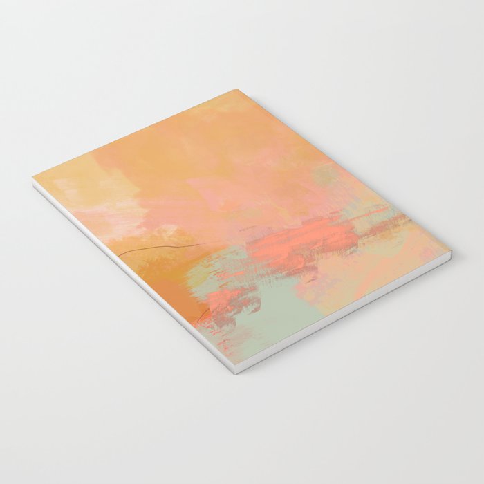 abstract peach sky on mint sea Notebook Gallery Image 3