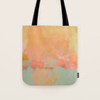 abstract peach sky on mint sea Tote Bag Gallery Image 1