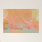 abstract peach sky on mint sea Welcome Mat Gallery Image 1