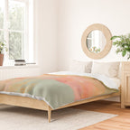 abstract peach sky on mint sea Duvet Cover Gallery Image 2