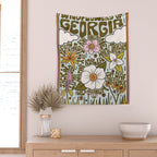 Georgia Wildflowers Wall Tapestry Gallery Image 2