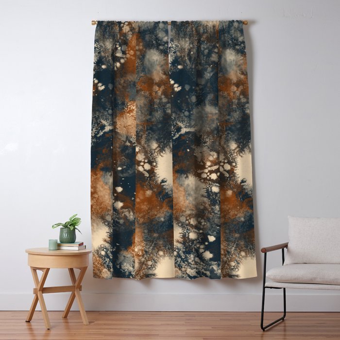 Earth watercolor splashes Window Curtain Gallery Image 5