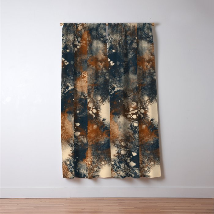 Earth watercolor splashes Window Curtain Gallery Image 3