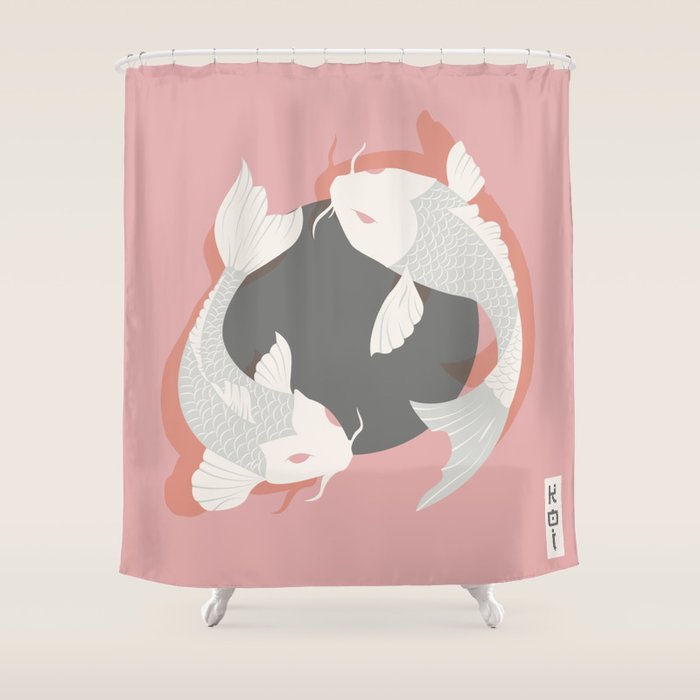 Koi fish 006 Shower Curtain Gallery Image 1