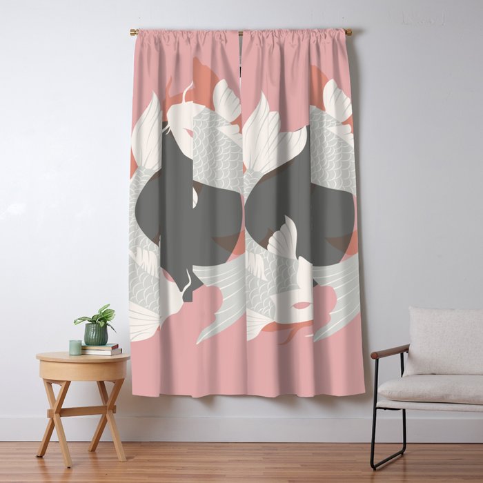 Koi fish 006 Window Curtain