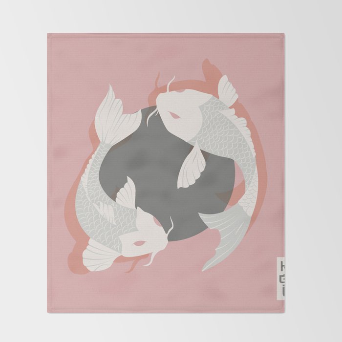 Koi fish 006 Throw Blanket Gallery Image 2