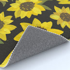 Sunflowers Acrylic on Charcoal Rug Gallery Image 4
