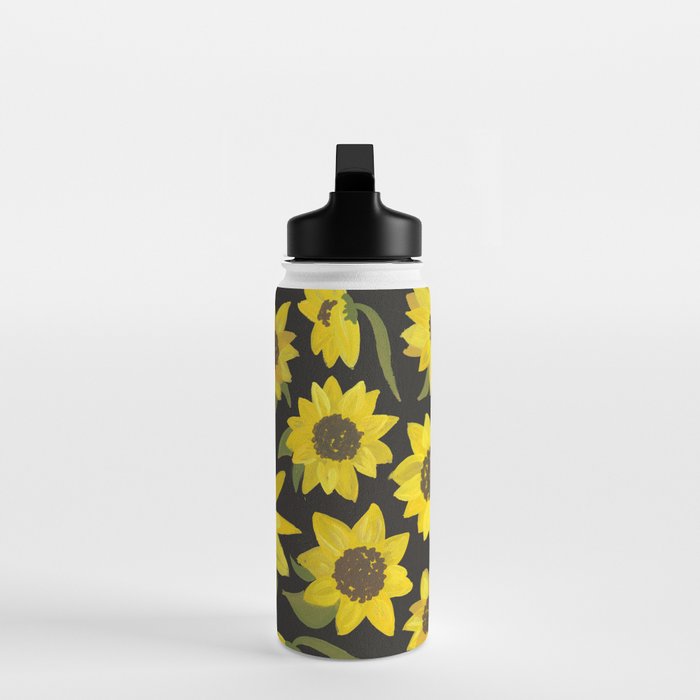 Sunflowers Acrylic on Charcoal Water Bottle Gallery Image 3