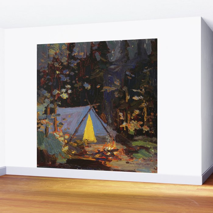Tom Thomson Campfire 1916 Canadian Landscape Artist Wall Mural Gallery Image 2