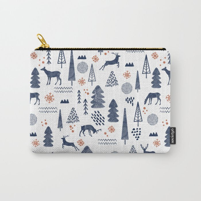 Deer Christmas forest Carry All Pouch Gallery Image 1
