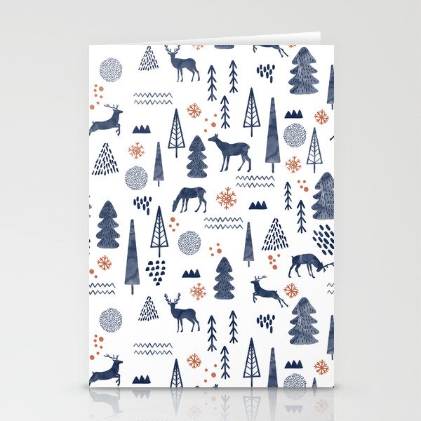 Deer Christmas forest Stationery Card Gallery Image 2