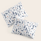 Deer Christmas forest Pillow Sham Gallery Image 3