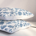 Light Blue Floral Pattern Pillow Sham Gallery Image 3