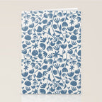 Light Blue Floral Pattern Stationery Card Gallery Image 2