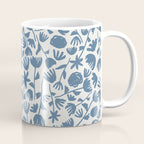 Light Blue Floral Pattern Coffee Mug Gallery Image 1