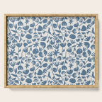 Light Blue Floral Pattern Serving Tray Gallery Image 1