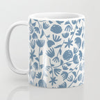 Light Blue Floral Pattern Coffee Mug Gallery Image 3