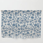 Light Blue Floral Pattern Wall Hanging Gallery Image 1