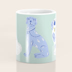 Staffordshire Dogs in Teal and Blue Coffee Mug Gallery Image 4