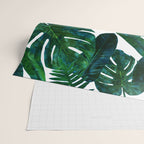 Tropical Nature Monstera Watercolor Painting, Botanical Jungle Dark Palm Illustration Wrapping Paper Gallery Image 2
