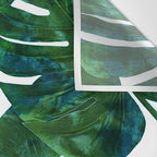 Tropical Nature Monstera Watercolor Painting, Botanical Jungle Dark Palm Illustration Wall Tapestry Gallery Image 3