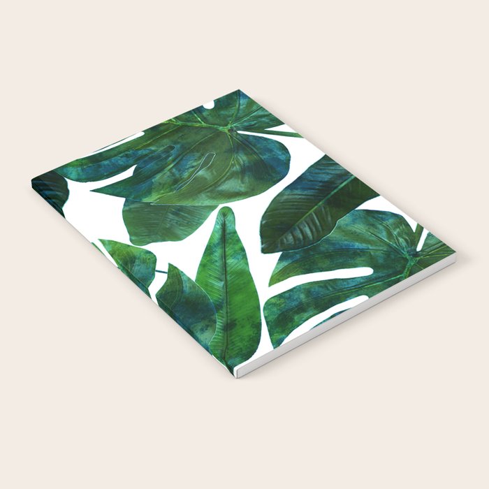 Tropical Nature Monstera Watercolor Painting, Botanical Jungle Dark Palm Illustration Notebook Gallery Image 2