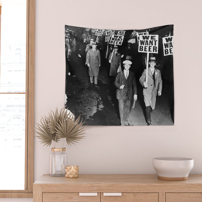 We Want Beer Prohibition Wall Tapestry Gallery Image 2