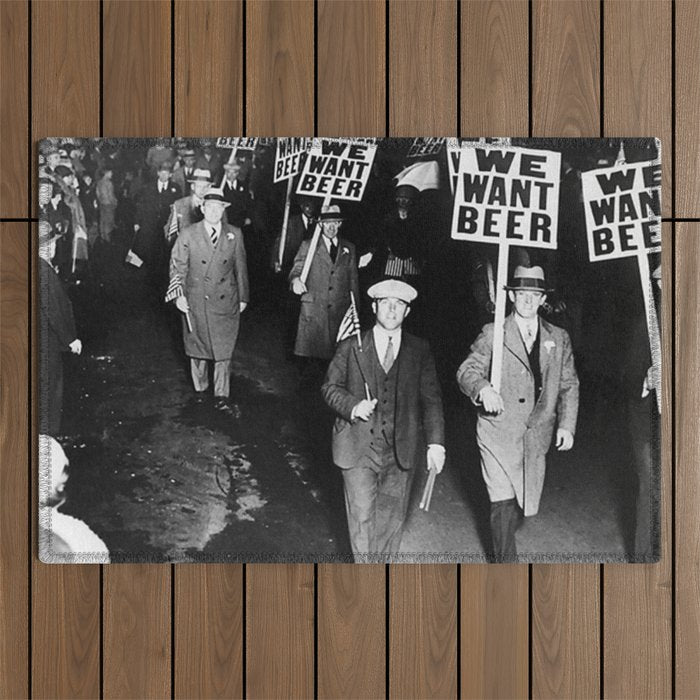 We Want Beer Prohibition Outdoor Rug Gallery Image 1