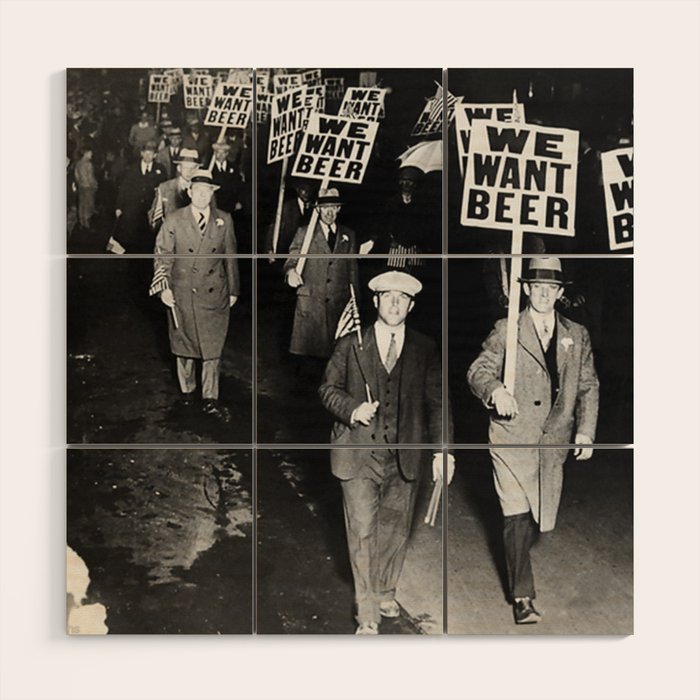 We Want Beer Prohibition Wood Wall Art Gallery Image 1