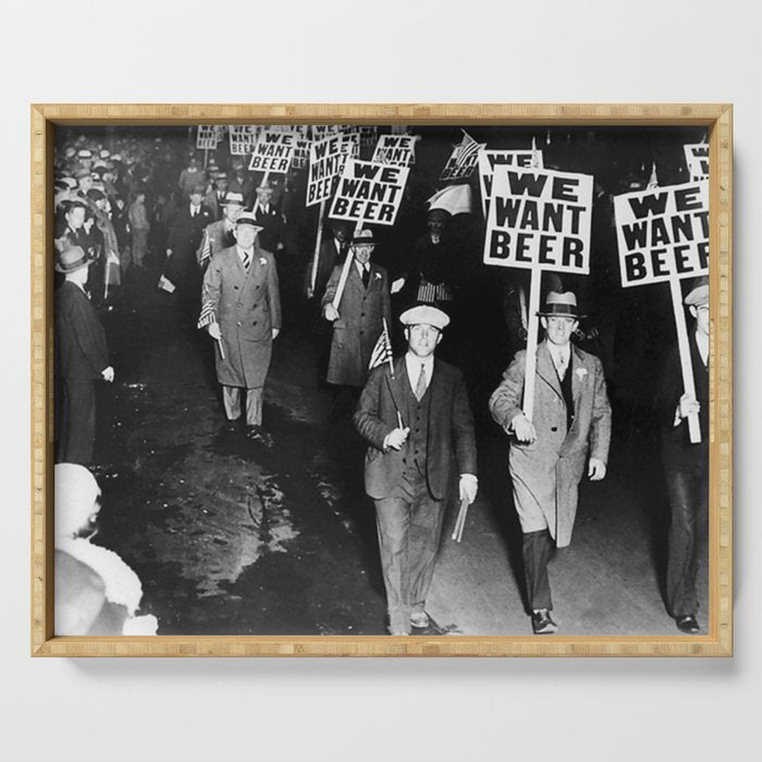 We Want Beer Prohibition Serving Tray Gallery Image 1