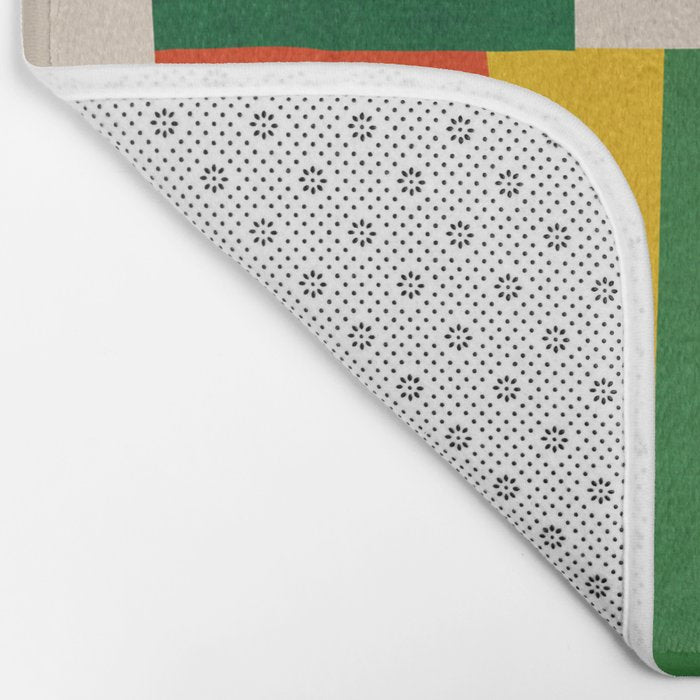 Mid-Century Geometric Artwork Painting Bath Mat Gallery Image 2