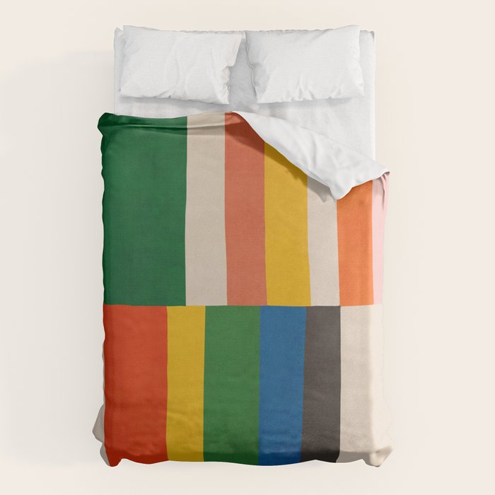 Mid-Century Geometric Artwork Painting Duvet Cover Gallery Image 1