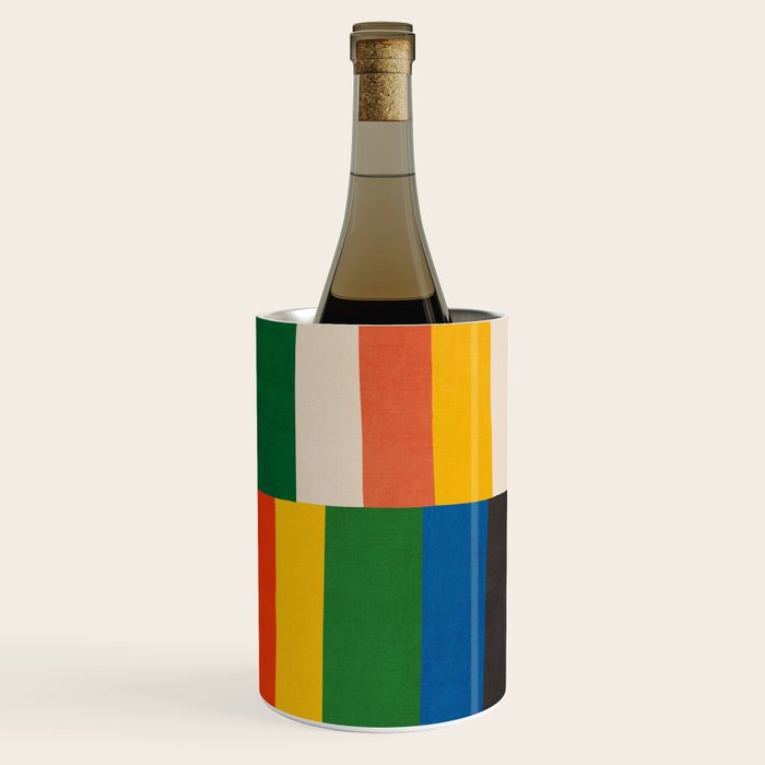 Mid-Century Geometric Artwork Painting Wine Chiller Gallery Image 1