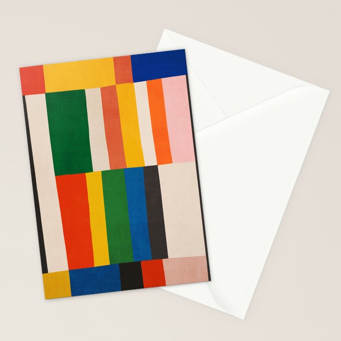 Mid-Century Geometric Artwork Painting Stationery Card Gallery Image 2