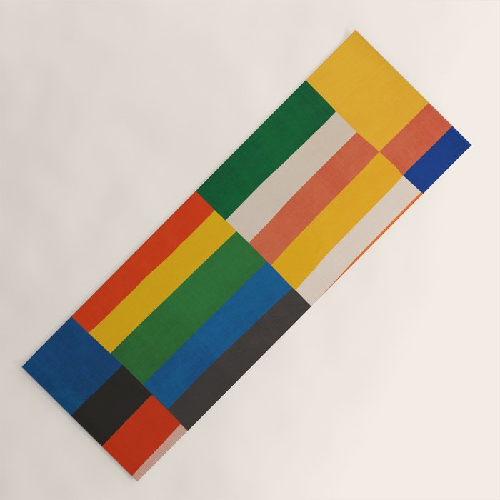 Mid-Century Geometric Artwork Painting Yoga Mat Gallery Image 1